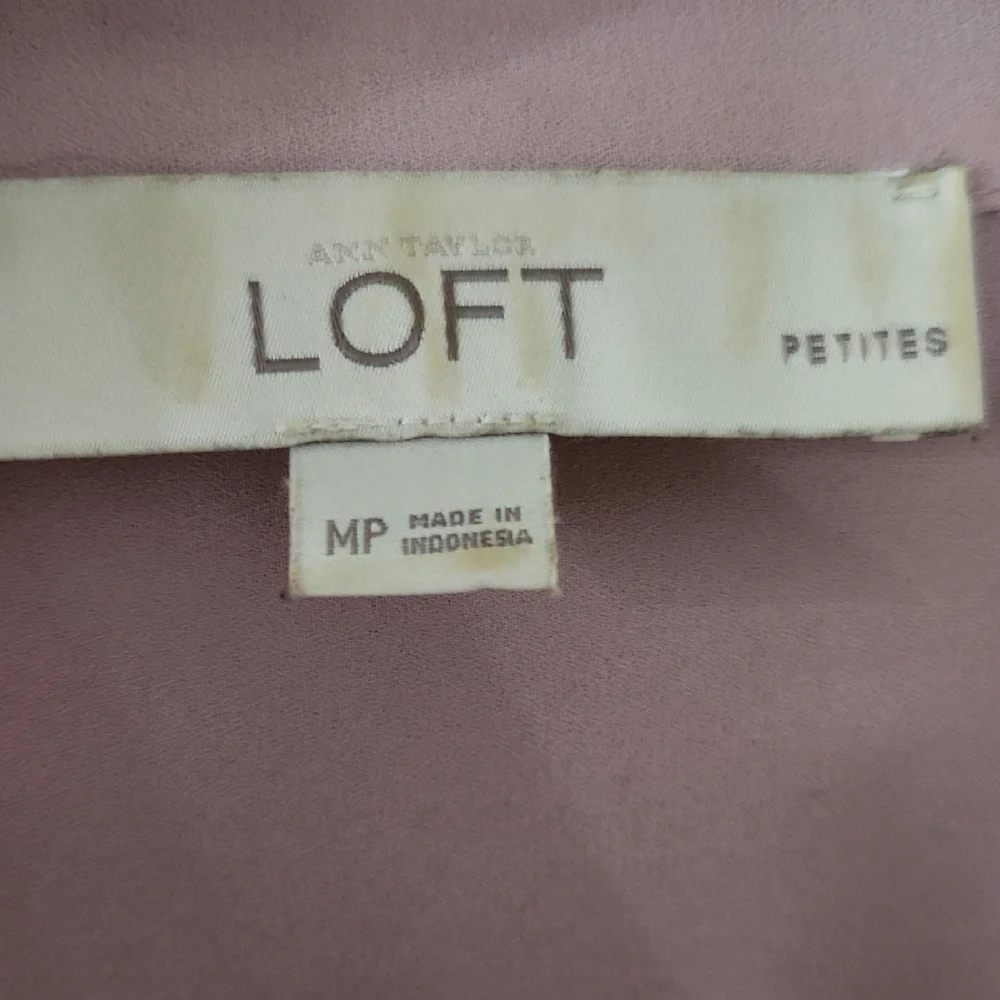 LOFT dusty pink blouse (MP) - Picture 2 of 6